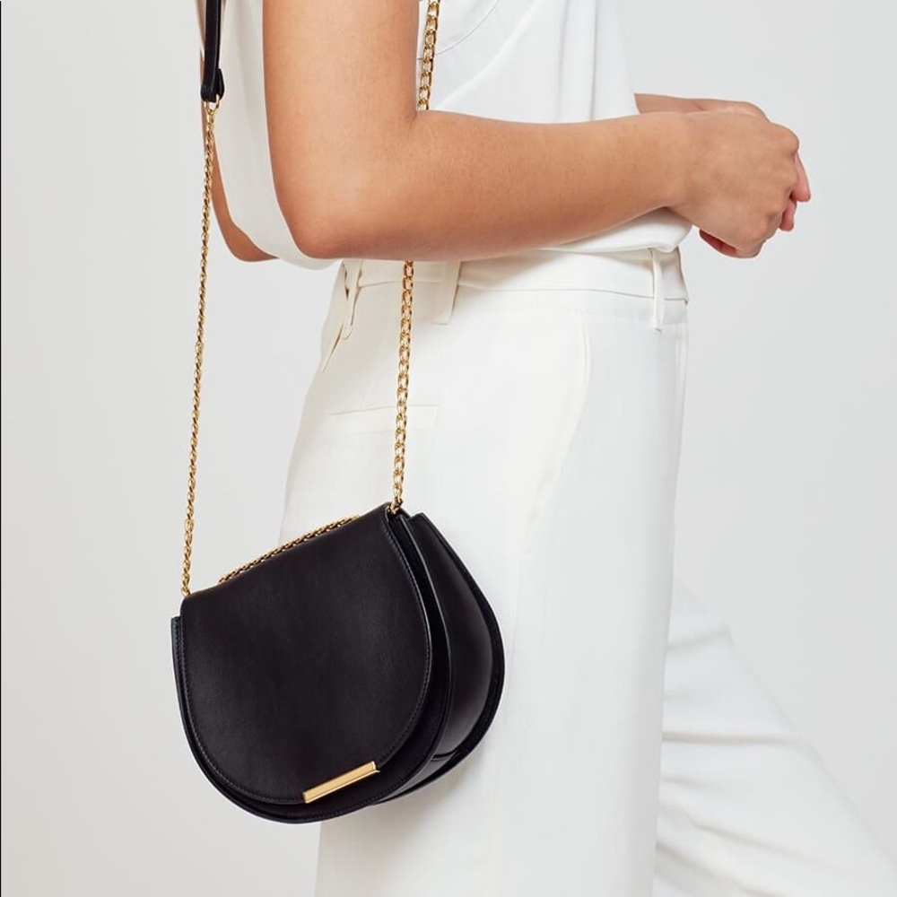 SOLD - Cuyana Mini Saddle Bag with Chain Strap